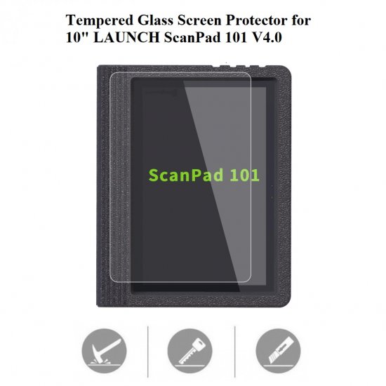 Tempered Glass Screen Protector for 10inch LAUNCH ScanPad 101 V4 - Click Image to Close